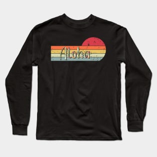 Vintage Aloha Summer Sunset Long Sleeve T-Shirt